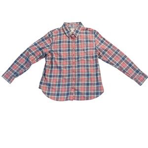 L.L.Bean flannel button down shirt woman’s P XS